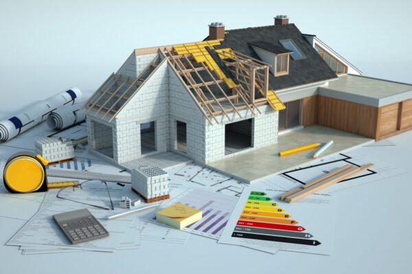 3d,Rendering,Of,A,House,Undergoing,Amplifying,Renovations,There,Is
